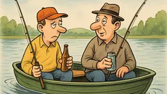 Dowcip: Dwóch facetów łowi ryby w milczeniu
