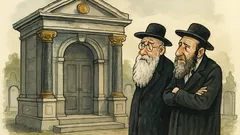 Dowcip: Dwóch ortodoksyjnych Żydów zwiedza cmentarz