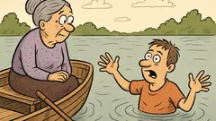 Dowcip: Romuś chciał chodzić po jeziorze