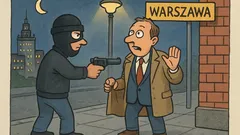 Dowcip: późnym wieczorem w Warszawie bandyta...