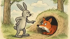 Dowcip: Wpada zajączek do lisiej nory i...