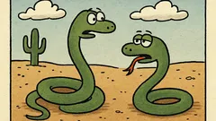 Dowcip: Wąż pyta węża: jadowite jesteśmy?