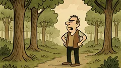 Dowcip: Sam w lesie, czy ma rację?