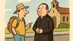 Dowcip: W miasteczku turysta pyta: gdzie zjeść?