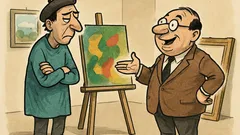 Dowcip: Malarstwo to sztuka, sprzedać obraz trudniej