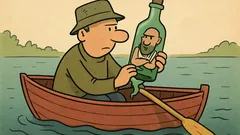 Dowcip: Wędkarz wyłowił butelkę z dżinem