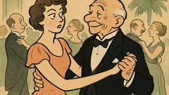 Dowcip: Młoda margrabianka tańczy ze starym hrabią