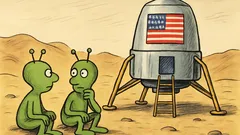 Dowcip: Siedzą dwaj Marsjanie, a obok nich ląduje