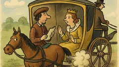 Dowcip: Poeta jedzie karetą królowej…