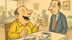 Dowcip: Siedzi facet w restauracji i chichocze