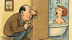 Dowcip: Prawdziwy meloman podsłuchuje śpiew w wannie
