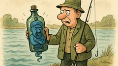 Dowcip: Wędkarz wyławia butelkę, a tam dżinn...