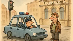 Dowcip: Policjant szuka filharmonii w Krakowie