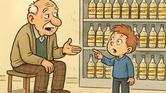 Dowcip: Dziadek opowiada wnuczkowi o occie