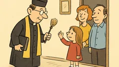 Dowcip: Ksiądz z kolędą i „Do widzenia”