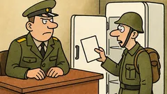 Dowcip: Panie kapitanie, przyniosłem wniosek o przepustkę!