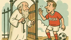 Dowcip: Piłkarz puka do bram raju...