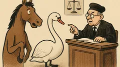 Dowcip: Koń i Łabędź w sądzie...