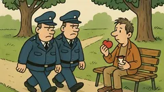 Dowcip: Po parku idzie dwóch policjantów, wkurzeni