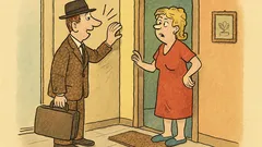 Dowcip: Przedstawiciel handlowy puka do drzwi