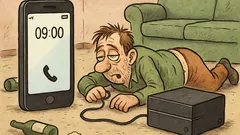 Dowcip: Po imprezie szukam czarnej skrzynki telefonu