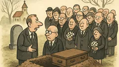 Dowcip: Facet na pogrzebie prawnika pyta…