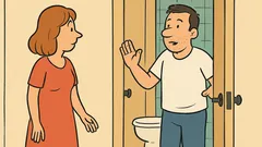 Dowcip: Kobieta wychodzi z łazienki…