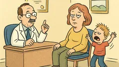 Dowcip: Psychiatra radzi matce: będzie depresja…