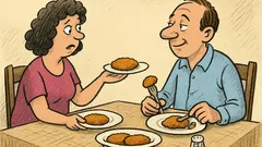 Dowcip: Kochanie, zjesz jeszcze kotlecika?