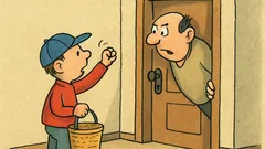 Dowcip: Mały Jasiu puka do drzwi sąsiada