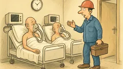 Dowcip: Do sali szpitalnej wpada elektryk...