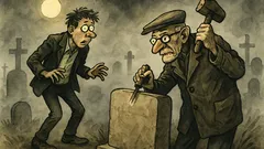 Dowcip: Idzie facet na skróty przez cmentarz