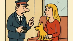 Dowcip: Konduktor w pociągu pyta o psa