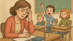 Dowcip: W klasie nauczycielka skarży się na ból