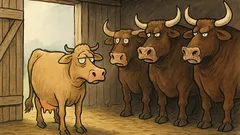 Dowcip: Do obory wchodzi krowa…