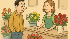 Dowcip: Wchodzi facet do kwiaciarni po kwiaty