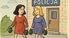 Dowcip: Brunetka i blondynka znajdują trzy granaty