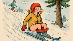 Dowcip: Kobieta na stoku szuka toalety