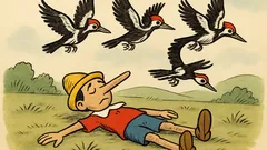 Dowcip: Ciało Pinokia leżało na ziemi…