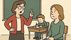 Dowcip: – Pani syn ciągle ściąga na klasówkach