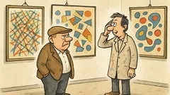 Dowcip: Pan Józek na wystawie abstrakcji