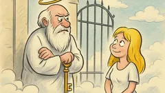 Dowcip: Blondynka puka do bram raju