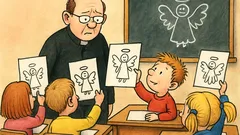 Dowcip: Na religii ksiądz mówi do dzieci…