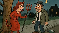 Dowcip: Żona przebrała się za diabła…