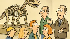Dowcip: Turyści w muzeum pytają o kości dinozaura