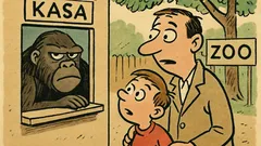 Dowcip: W zoo syn pyta o gorylicę