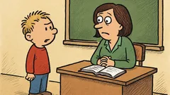 Dowcip: Jaś mówi do nauczycielki…