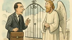 Dowcip: Prawnik w niebie słyszy: „Czekaliśmy”