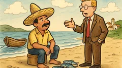 Dowcip: Amerykanin pyta rybaka o czas