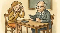 Dowcip: Egzamin ustny, studentka liczy do dziesięciu…